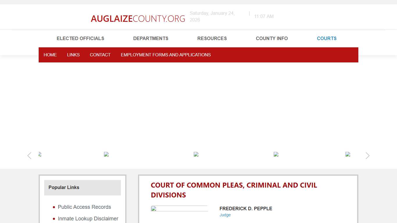 Court of Common Pleas, Criminal and Civil Divisions Auglaize County